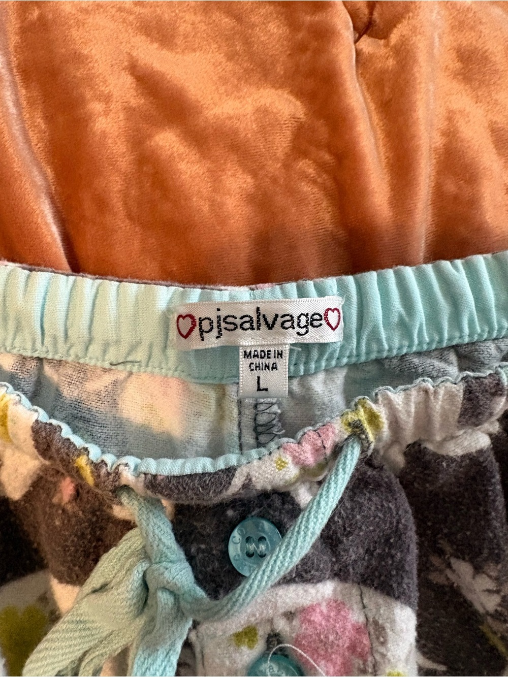 PJ Salvage Gray Elephant Print Pajama Pants with Pastel Accents - Picture 6 of 8